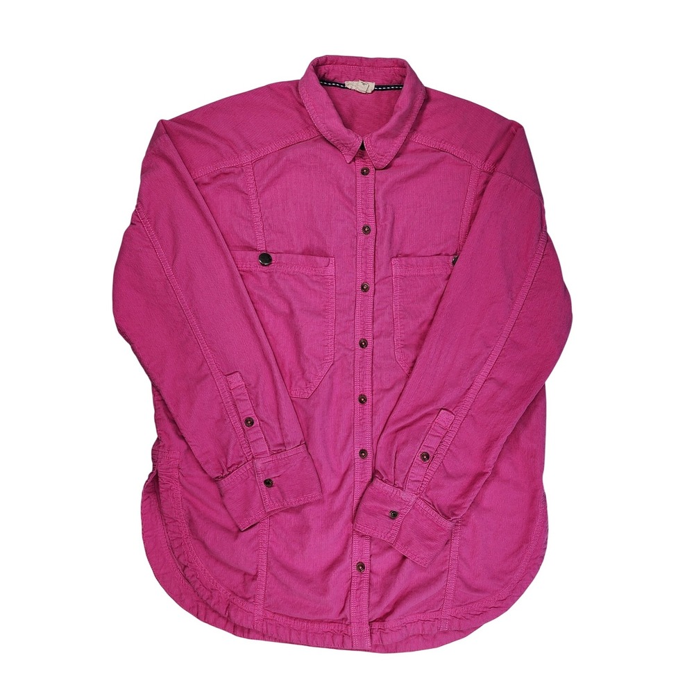 Pilcro Anthropologie Pink Corduroy Shacket Overshirt XS Coastal Boho